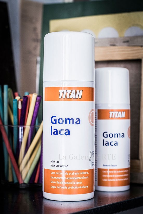 comprar goma laca spray 400ml titan - La galeria arte.