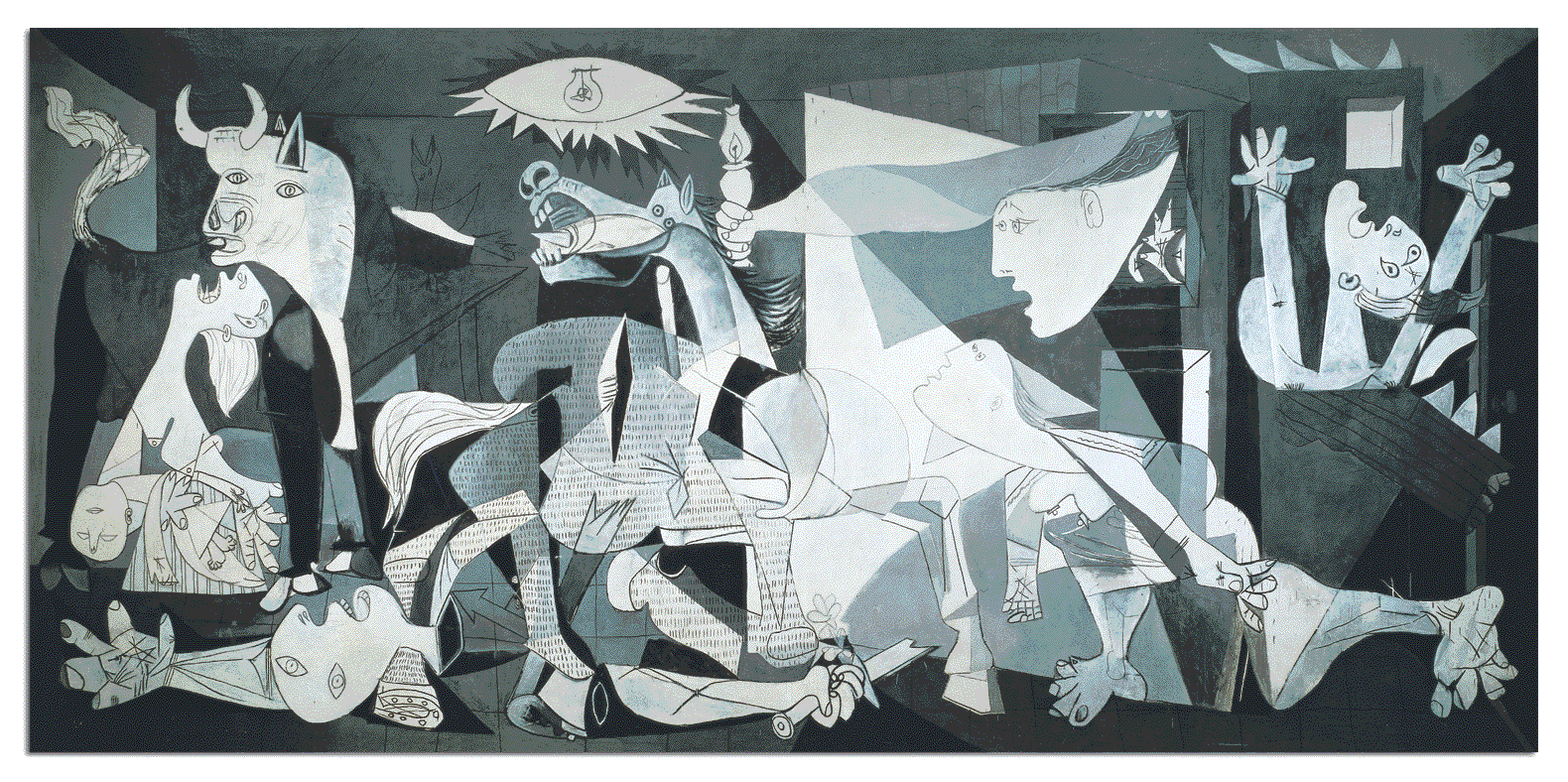 Guernica, P.Picasso miniatura, 1000 P.