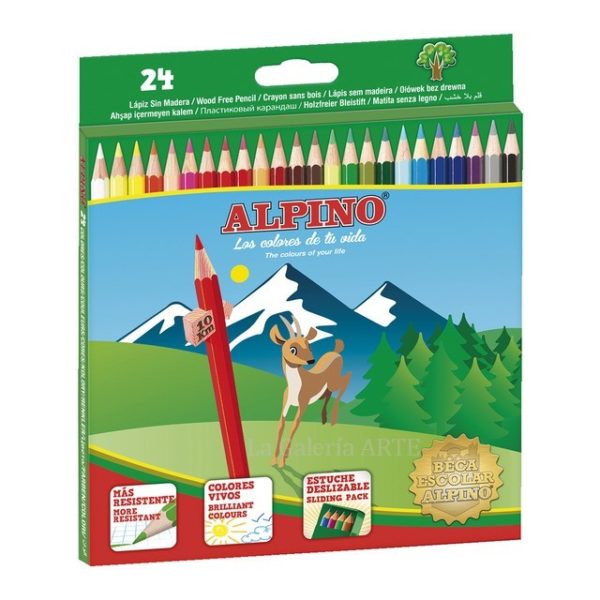 Caja de Lapices de 24 Colores ALPINO