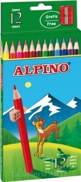 Pack 12 Lápices de colores + 12 Rotuladores Alpino