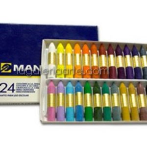 Lot de 24 Manley Mnq000424 – Crayons de cire 