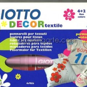 Blister 6 Rotuladores GIOTTO DECOR Textile