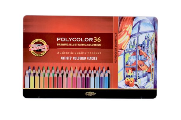 Caja Metalica POLYCOLOR 36 Colores KOH-I-NOOR