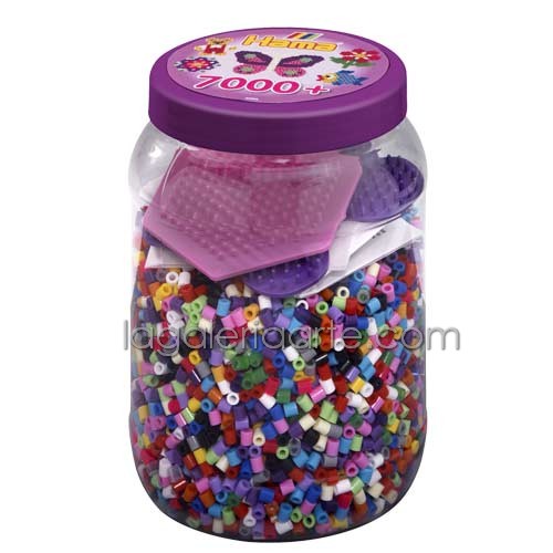 Bote Hama 7.000 Beads y 2 placas/pegboards (nº 2086)