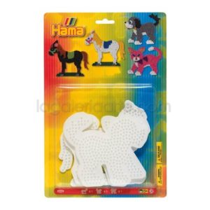 Blister Hama 3 Placas Pegboards caballo, perro y gato Ref: 4556