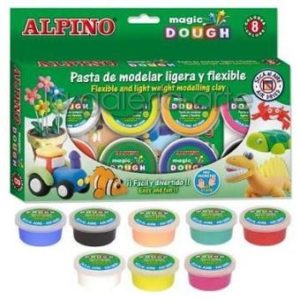 Estuche Pasta de Modelar Magic DOUGH ALPINO 8x14g.