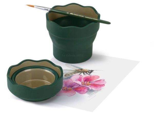 Vaso Plegable para el agua Clic y Go Verde FABER-CASTELL