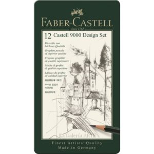 Estuche Metal 12 Lapices Grafito FABER-CASTELL 9000 Design Set 119064