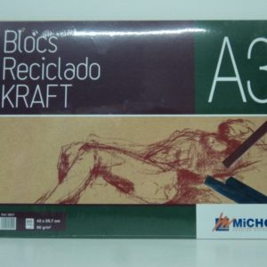 Bloc Reciclado Kraft 90g 60 hojas A-3 MICHEL