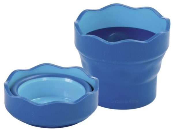 Vaso Plegable para el agua Clic y Go Azul FABER-CASTELL