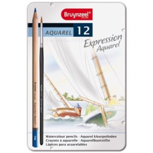 Estuche Metal 12 Lapices Acuarelables Expression Bruynzeel