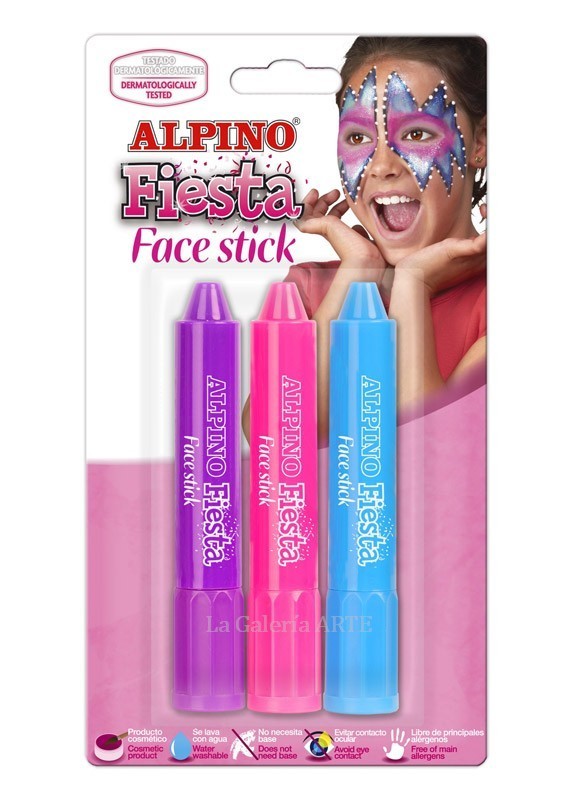 Maquillaje ALPINO Fiesta Face Stick 3 Barras Girls