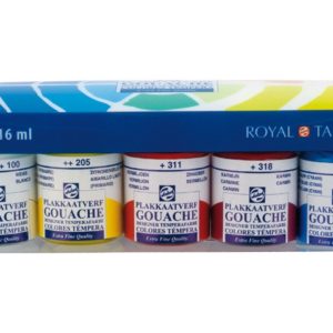 Set 5 Tempera Gouache 50ml primarios Talens