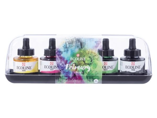 Set Acuarela Liquida ECOLINE Primarios Talens 5 x 30ml