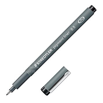 Staedtler Pigment Liner 308 SB6P in Scatola 4 PCS e 2 pz Gratis Standard Set 