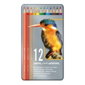 Estuche Metal 12 Lapices Colores Bruynzeel Pajaro