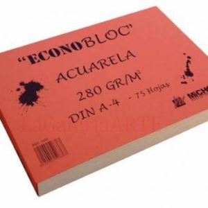 Econobloc 75 hojas Acuarela Michel 20x20cm 280g