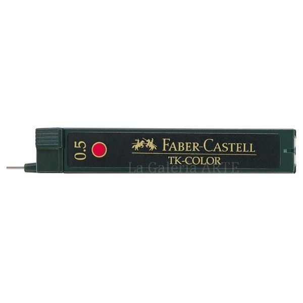 Estuche 12 Minas 0,5mm TK Color Rojo Faber-Castell