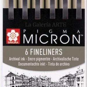 Set Rotuladores Calibrados PIGMA MICRON SAKURA 6 un.