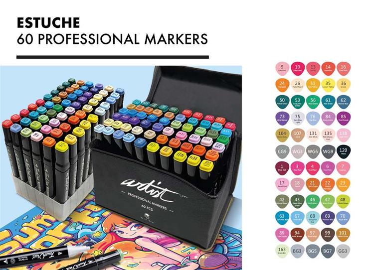 Estuche Rotuladores Professional Markers - La Galería del Arte